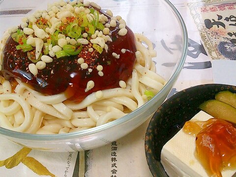 麺つゆジュレでぶっかけうどん